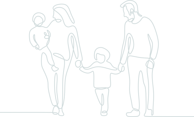 Family holding hands